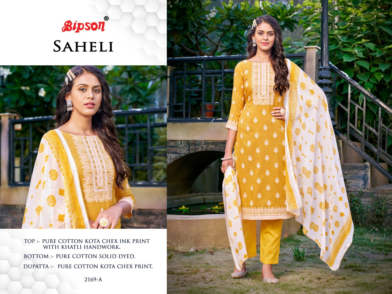 Saheli 2169 By Bipson Cotton Dress Material Catalog